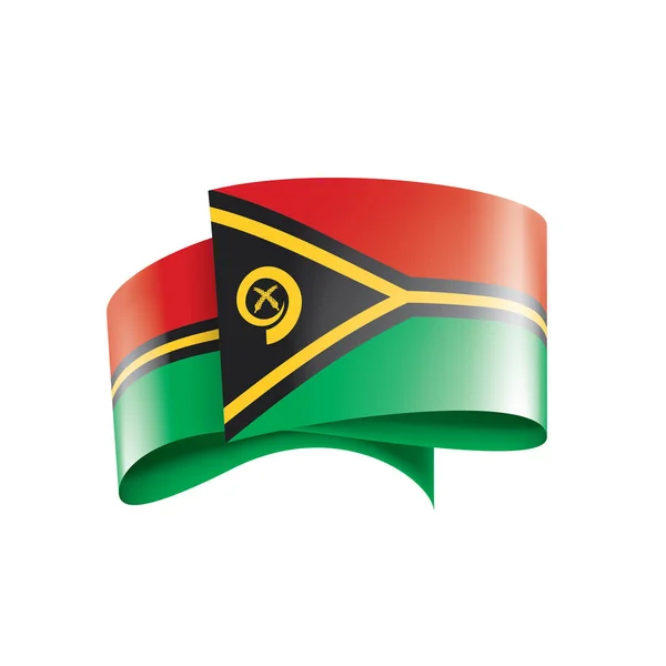 Vanuatu flagga, vektor illustration på en vit bakgrund — Stock vektor