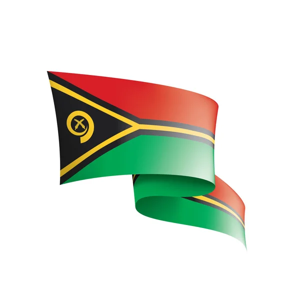 Vanuatu bayrağı, beyaz arkaplanda vektör çizimi — Stok Vektör
