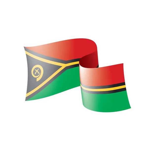 Vanuatu flagga, vektor illustration på en vit bakgrund — Stock vektor