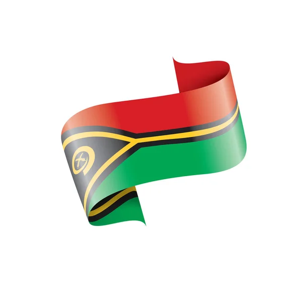 Vanuatu flagga, vektor illustration på en vit bakgrund — Stock vektor