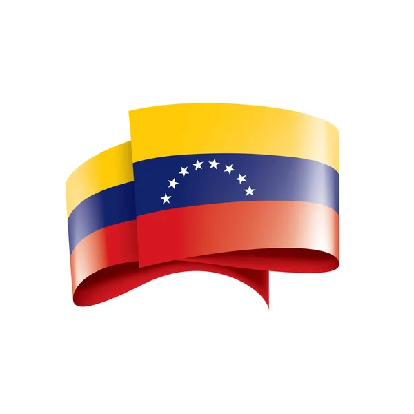 Vlag van Venezuela, vectorillustratie op een witte achtergrond — Stockvector