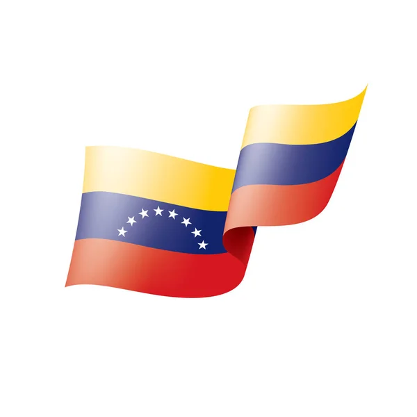 Drapeau Venezuela, illustration vectorielle sur fond blanc — Image vectorielle