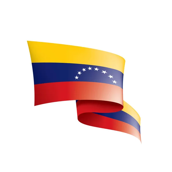 Vlag van Venezuela, vectorillustratie op een witte achtergrond — Stockvector