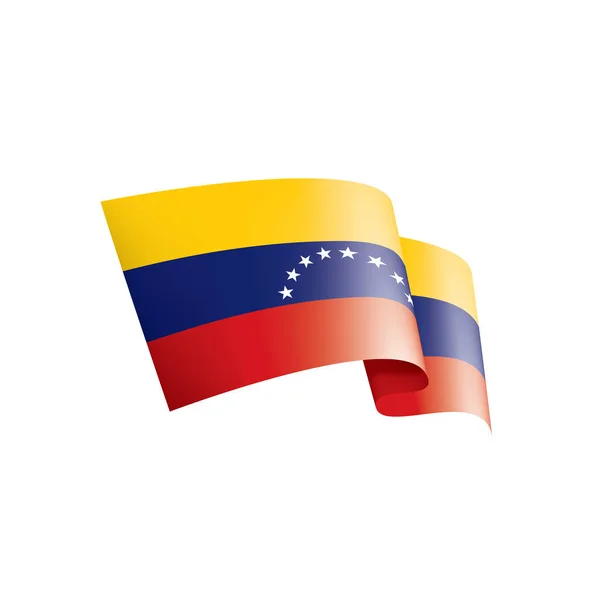 Bandera de Venezuela, ilustración vectorial sobre fondo blanco — Vector de stock