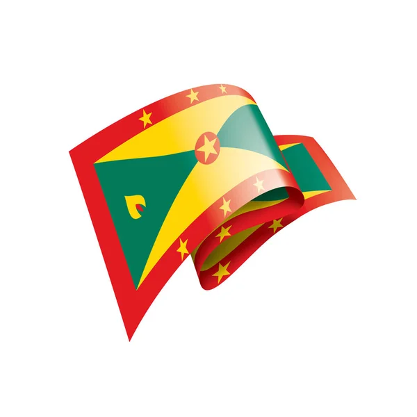 格林纳达国旗, 白色背景上的矢量插图 — 图库矢量图片
