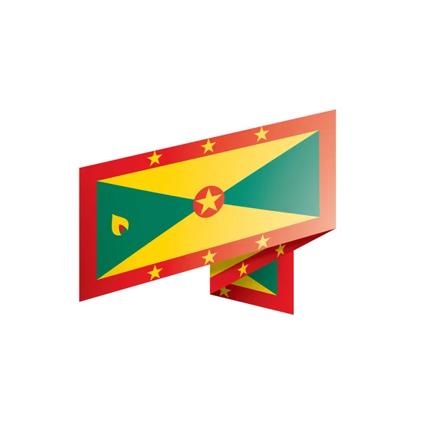 Grenada-Flagge, Vektorabbildung auf weißem Hintergrund — Stockvektor