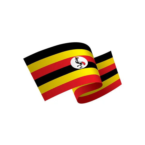 Ugandas Flagge, Vektorabbildung — Stockvektor