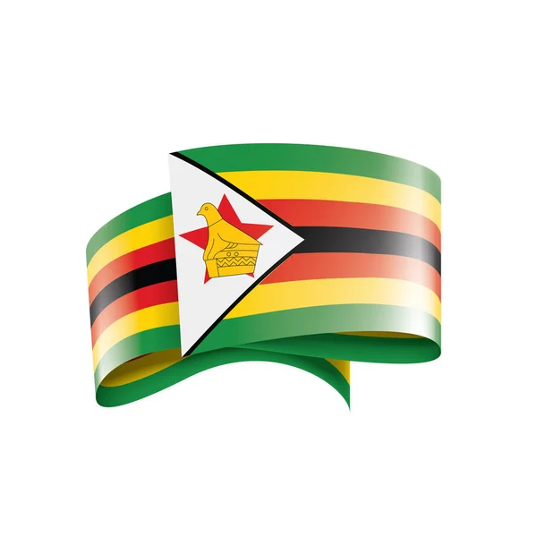 Zimbabwe vlag, vector illustratie op een witte achtergrond — Stockvector