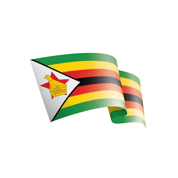 Zimbabwe vlag, vector illustratie op een witte achtergrond — Stockvector