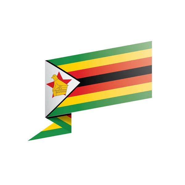 Zimbabwe vlag, vector illustratie op een witte achtergrond — Stockvector