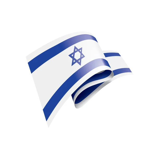 Bandera de Israel, ilustración vectorial sobre fondo blanco — Archivo Imágenes Vectoriales