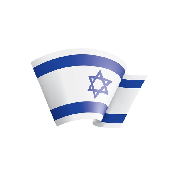 Drapeau Israël, illustration vectorielle sur fond blanc — Image vectorielle