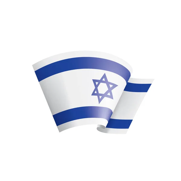 Bandera de Israel, ilustración vectorial sobre fondo blanco — Vector de stock