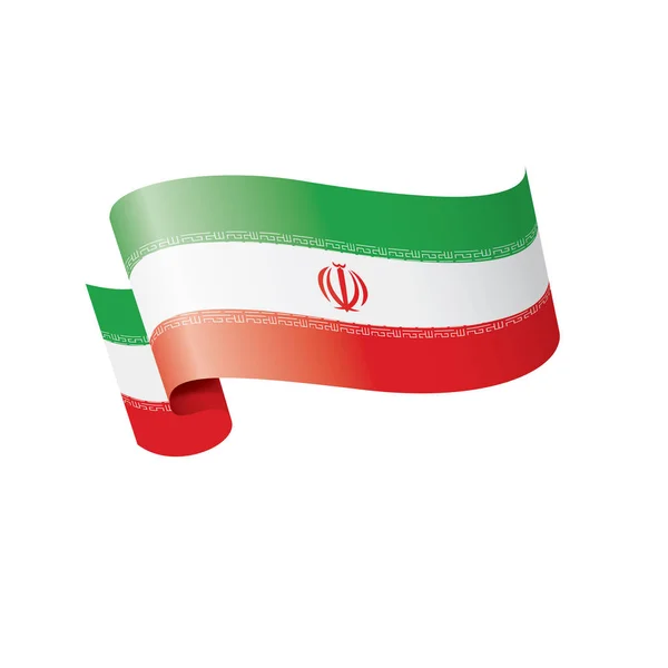Iran flag, vector illustration on a white background — Stock Vector