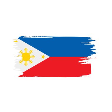 Filipinler bayrağı, vektör çizim