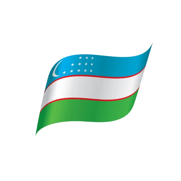 乌兹别克斯坦国旗, 矢量插图 — 图库矢量图片
