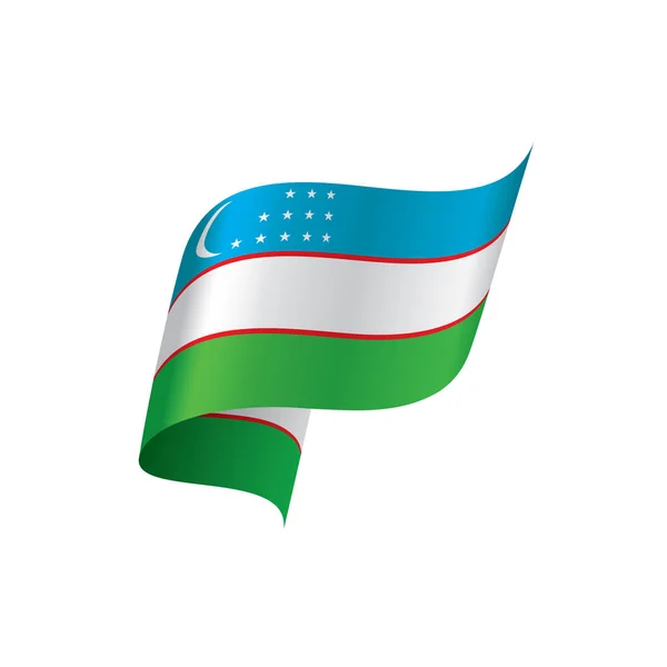 Bandera de Uzbekistán, ilustración vectorial — Vector de stock