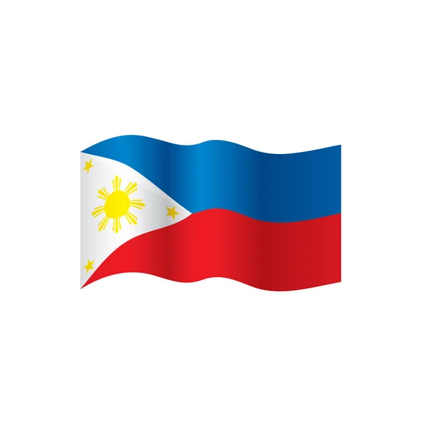 Filippinerna flagga, vektorillustration — Stock vektor