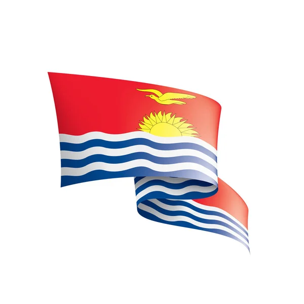 Drapeau kiribati, illustration vectorielle sur fond blanc — Image vectorielle