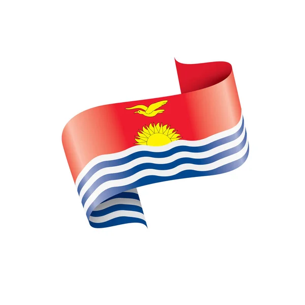 Bandera Kiribati, ilustración vectorial sobre fondo blanco — Vector de stock