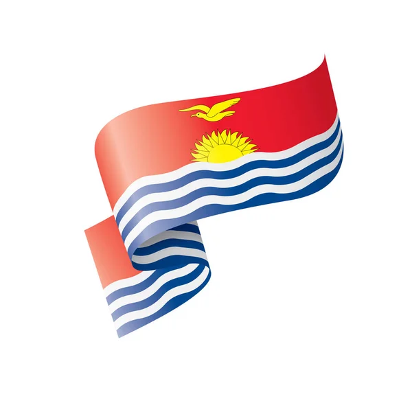 Kiribati zászló, vektor illusztráció fehér alapon — Stock Vector