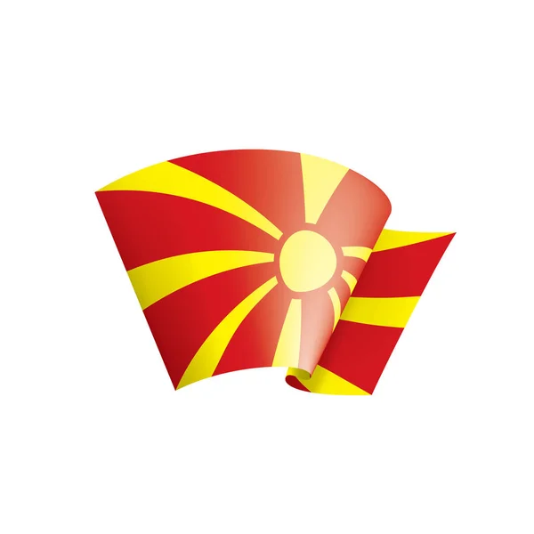 Makedonien flag, vektor illustration på en hvid baggrund – Stock-vektor