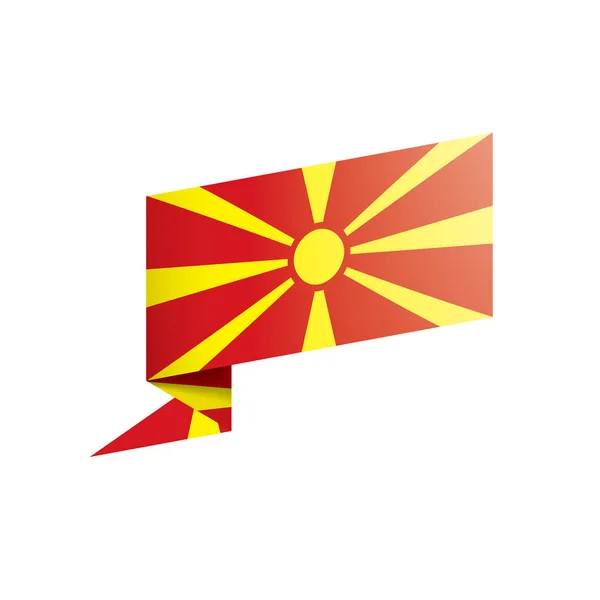 Bandera de Macedonia, ilustración vectorial sobre fondo blanco — Archivo Imágenes Vectoriales