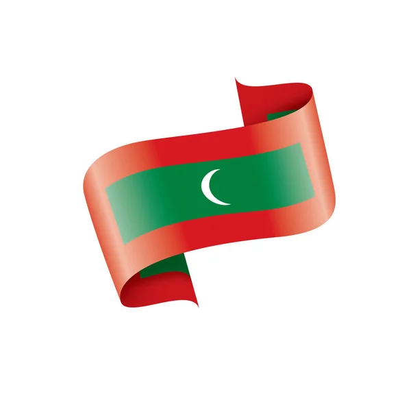 马尔代夫国旗，白色背景上的矢量说明 — 图库矢量图片