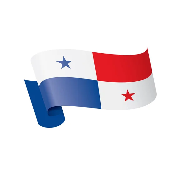 Drapeau Panama, illustration vectorielle sur fond blanc — Image vectorielle