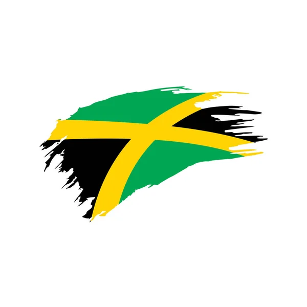 Jamaica vlag, vector illustratie — Stockvector