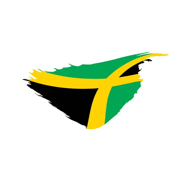 Bandera de Jamaica, vector de ilustración — Vector de stock