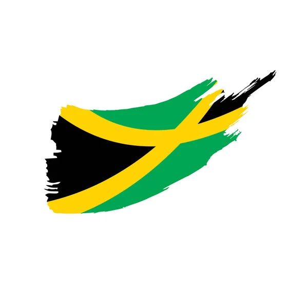 Bandera de Jamaica, vector de ilustración — Archivo Imágenes Vectoriales