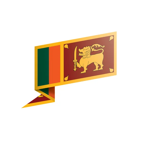 Sri Lanka vlag, vector illustratie op een witte achtergrond — Stockvector