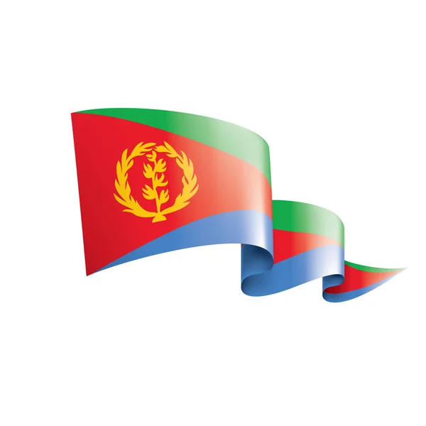 Bandera de Eritrea, ilustración vectorial sobre fondo blanco — Archivo Imágenes Vectoriales