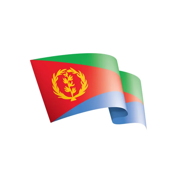 Eritrea zászló, egy fehér háttér vektor illusztráció — Stock Vector