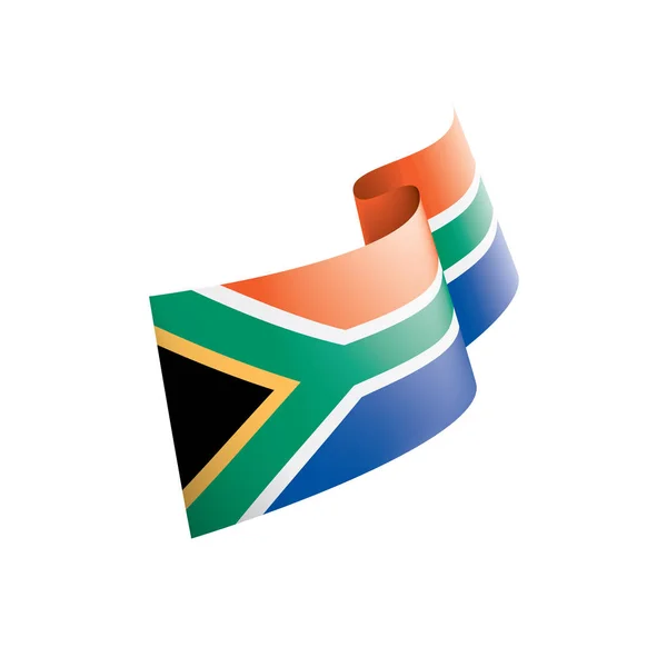 Zuid-Afrika vlag, vector illustratie op een witte achtergrond — Stockvector