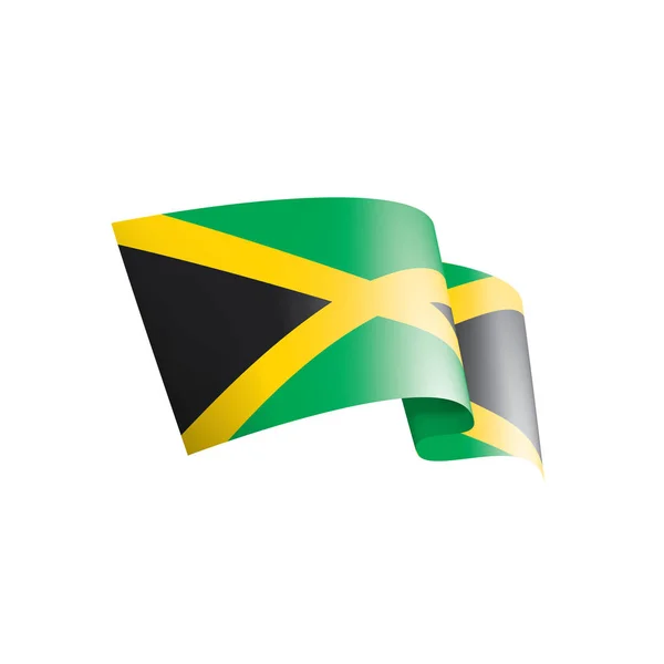 Drapeau Jamaïque, illustration vectorielle sur fond blanc — Image vectorielle