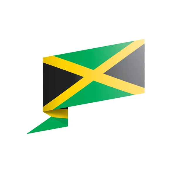 Bandeira da Jamaica, ilustração vetorial sobre um fundo branco — Vetor de Stock