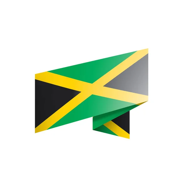 Bandeira da Jamaica, ilustração vetorial sobre um fundo branco — Vetor de Stock