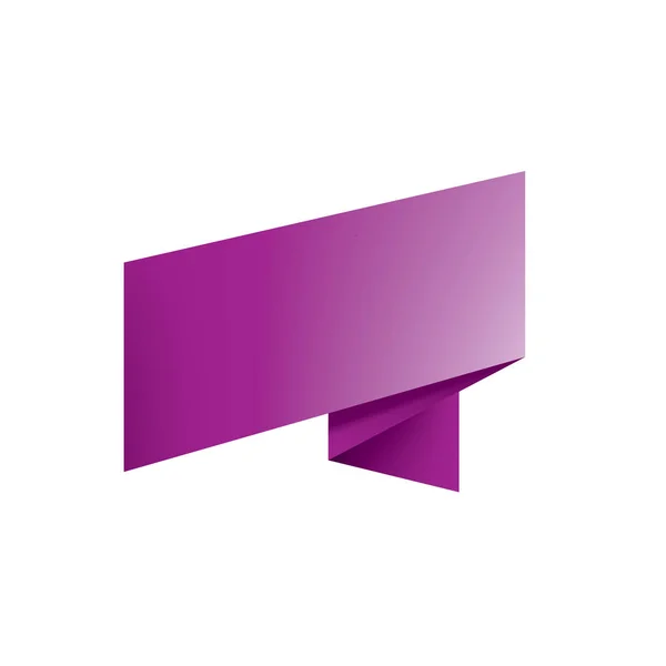 A lila zászló integet egy fehér háttér — Stock Vector