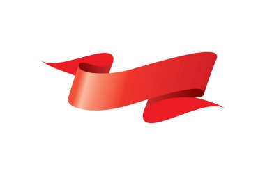 vektör kırmızı kurdele