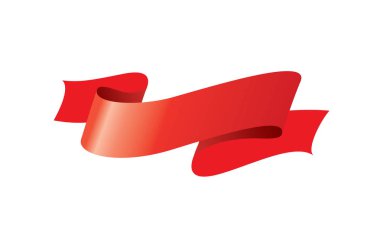 vektör kırmızı kurdele