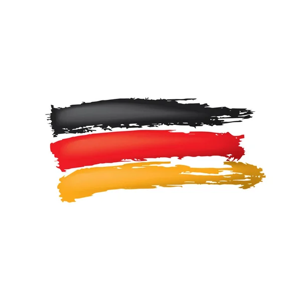 Bandera de Alemania, ilustración vectorial sobre fondo blanco — Vector de stock