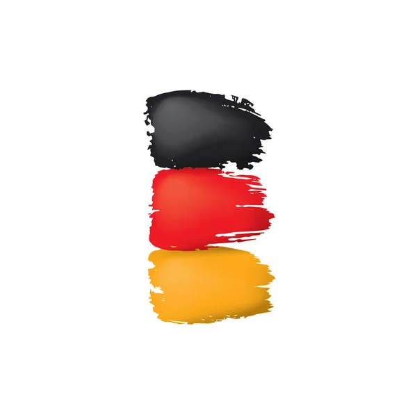 Drapeau Allemagne, illustration vectorielle sur fond blanc — Image vectorielle