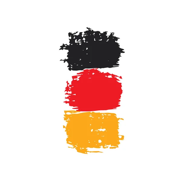 Bandera de Alemania, ilustración vectorial sobre fondo blanco — Archivo Imágenes Vectoriales