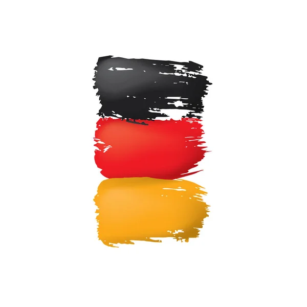 Drapeau Allemagne, illustration vectorielle sur fond blanc — Image vectorielle