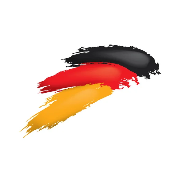 Bandera de Alemania, ilustración vectorial sobre fondo blanco — Archivo Imágenes Vectoriales