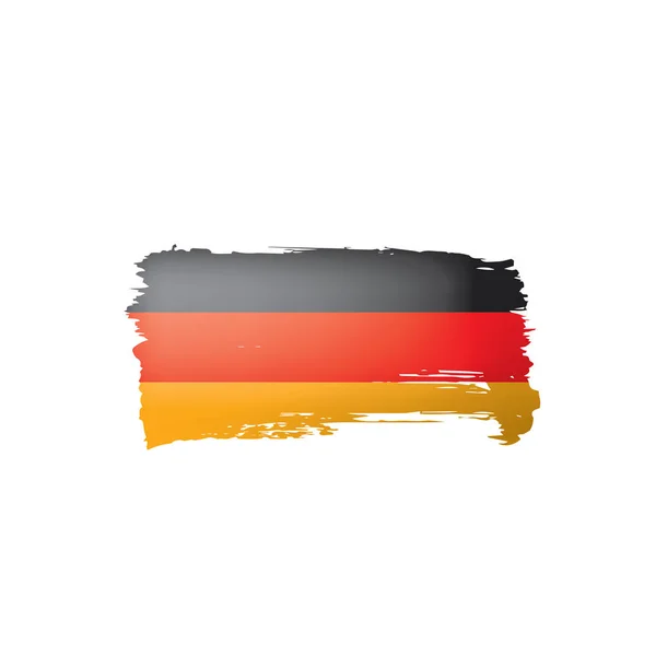 Tyskland Flagga Vektor Illustration Vit Bakgrund — Stock vektor