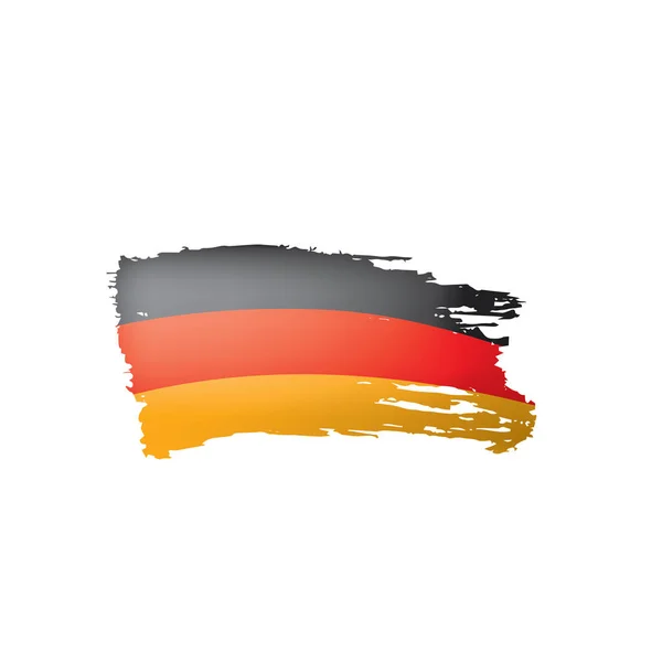 Bandera de Alemania, ilustración vectorial sobre fondo blanco — Archivo Imágenes Vectoriales