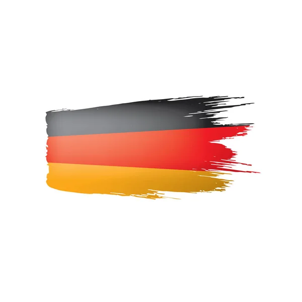 德国国旗，白色背景上的矢量插图 — 图库矢量图片